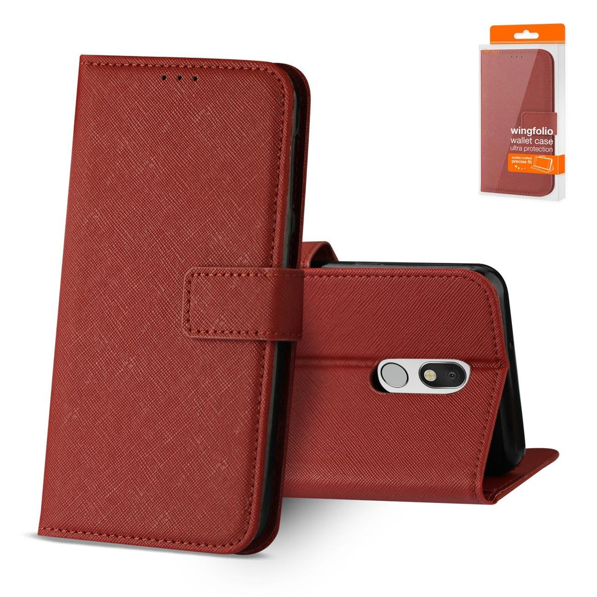 Reiko LG Stylo 3-in-1 Wallet Case In Red –