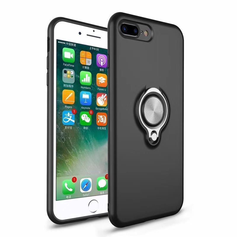 Racing Black Magnetic Ballistic Fiber Case for iPhone 15 with Kick-Sta