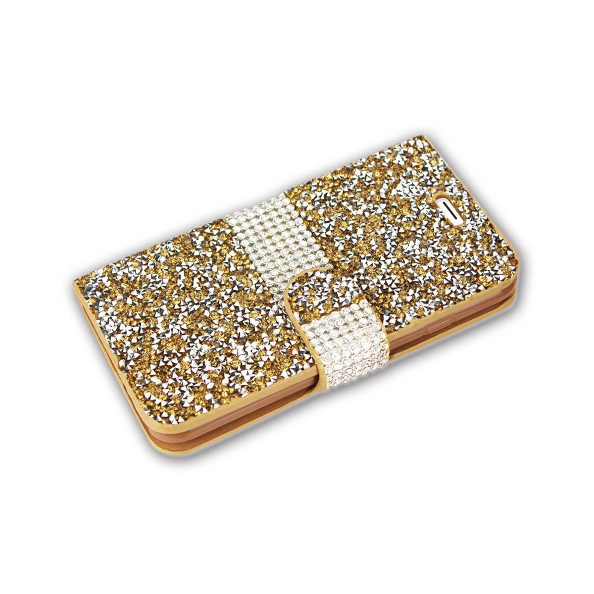 Reiko iPhone Diamond Rhinestone Wallet Case (Gold) –