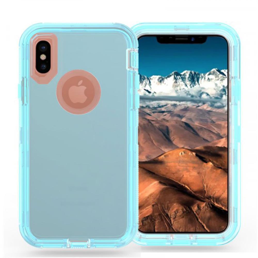 Apple iPhone XS Max 6.5 Transparent Defender Armor Hybrid Case by