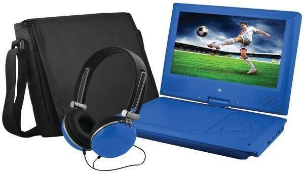 EMATIC EPD909BU 9inch Portable DVD Player Bundles (Blue