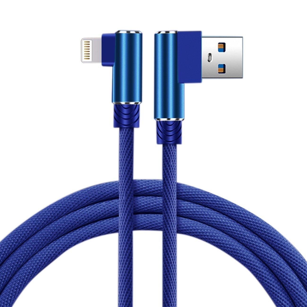 Juce® 2M Câble USB Type C Coudé 90 Degrés 3A Charge Rapide Nylon