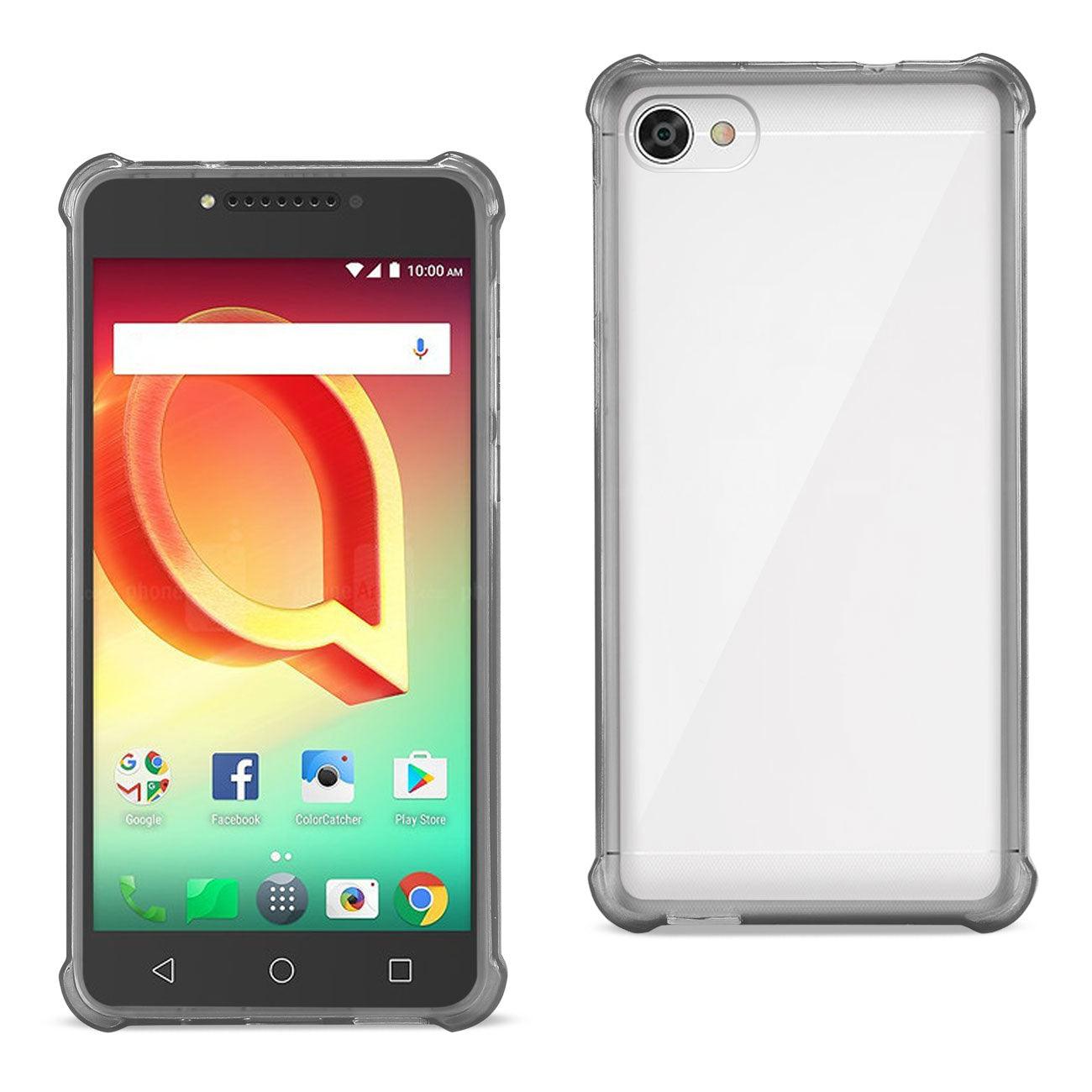 Alcatel Crave Clear Bumper Case With Air Cushion Protection In Clear Black Alcatel Crave Clear Bumper Case With Air Cushion Protection In Clear Black