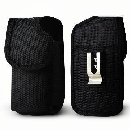 ZTE Overture 2 / Z812 / Maven / Fanfare Rugged Nylon Pouch - Fits Cell Phone  With Case/Cover Black by Modes  mobileiGo.com