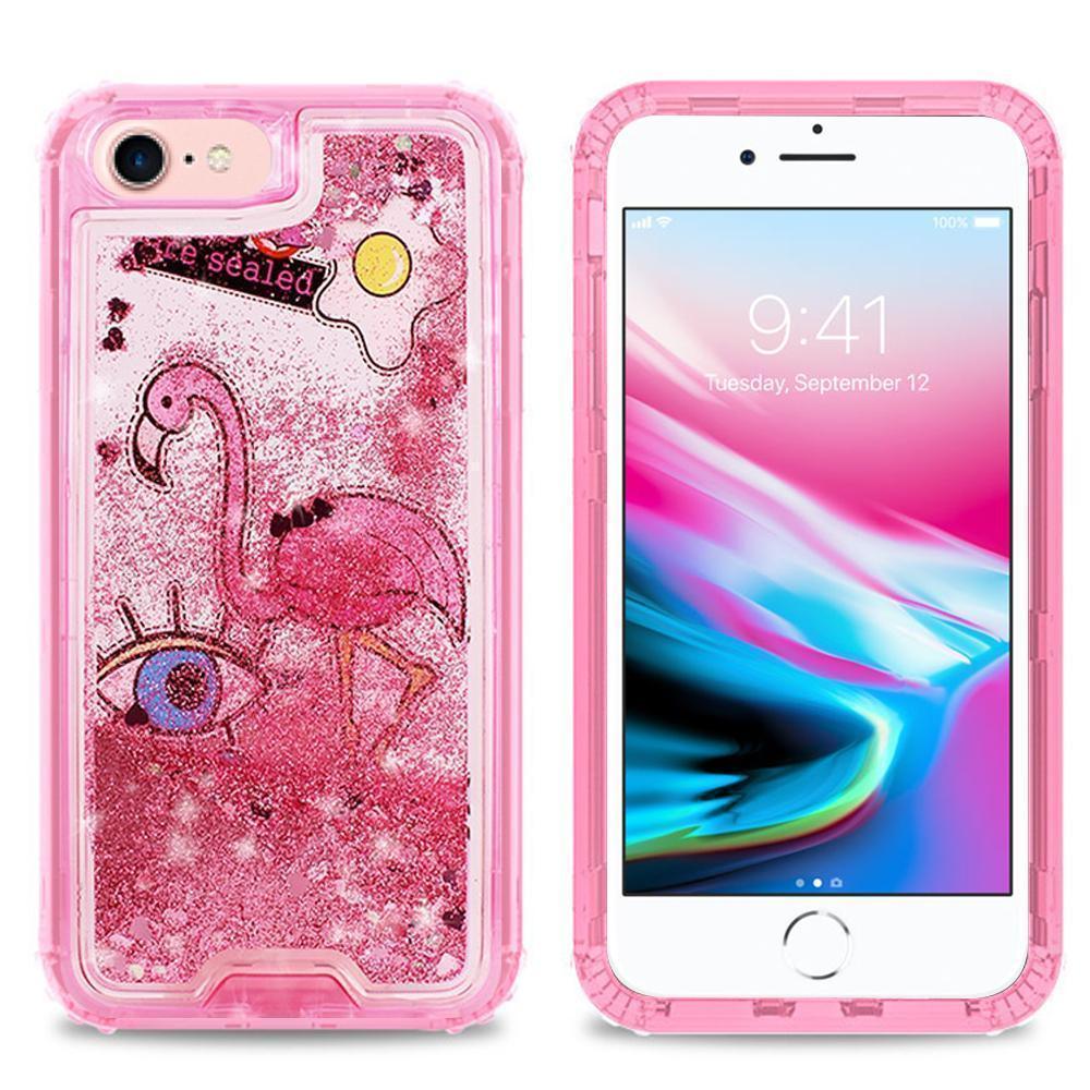 Apple iPhone 8 / iPhone 7 / iPhone 6/6S Designer Transparent Defender Flowing Liquid Glitter Owl/Flamingo/Hearts Case by Modes – mobileiGo.com Apple iPhone 8 / iPhone 7 / iPhone 6/6S Designer Transparent Defender Flowing Liquid Glitter Owl/Flamingo/Hearts Case by Modes – mobileiGo.com