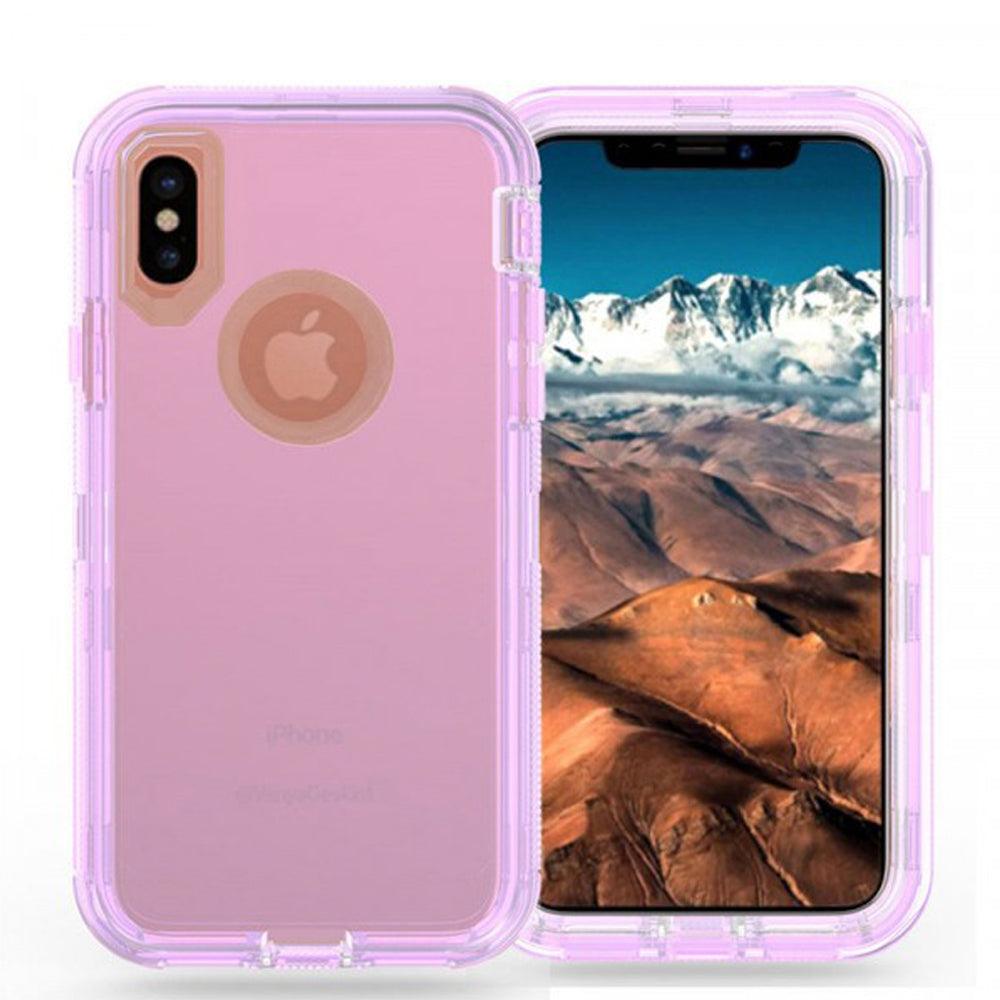 Apple iPhone XS Max 6.5 Transparent Defender Armor Hybrid Case by