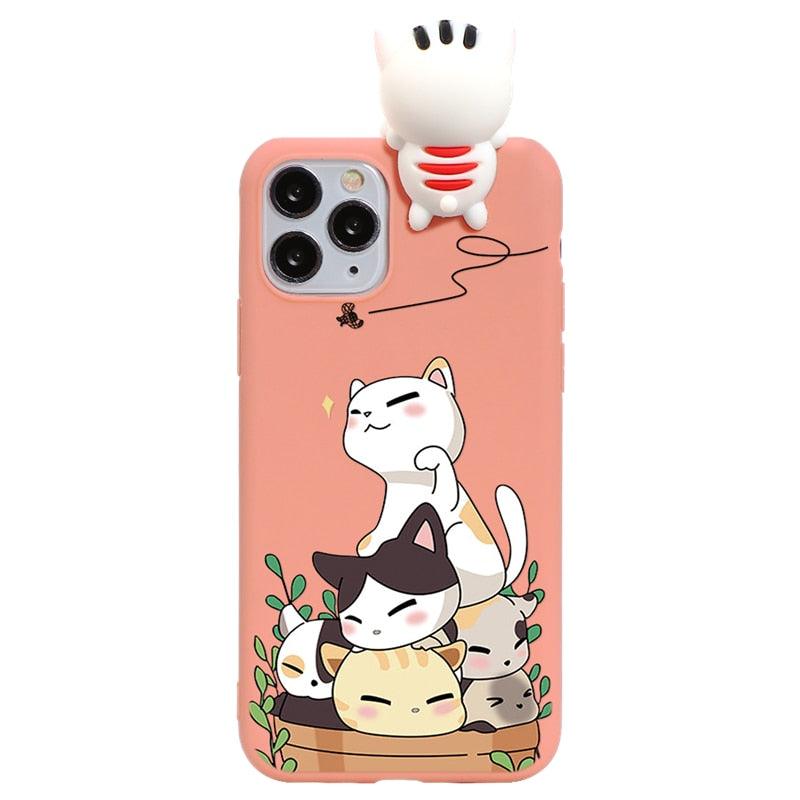 Cute 3D Panda Phone Case For iPhone 13 13 Pro 12 mini 11 Pro XR XS