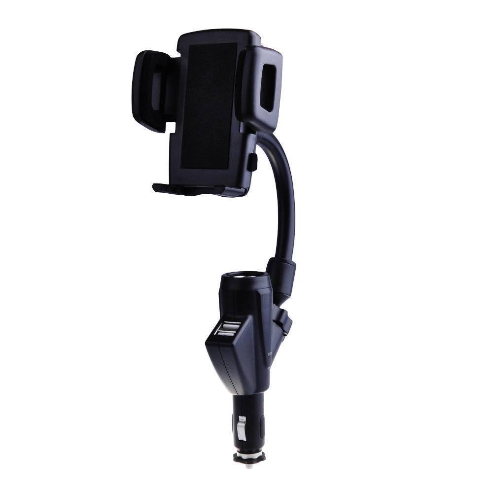 Dual 2 USB Car Charger Cradle Mount Holder Stand Cigarette Lighter by Modes  – mobileiGo.com