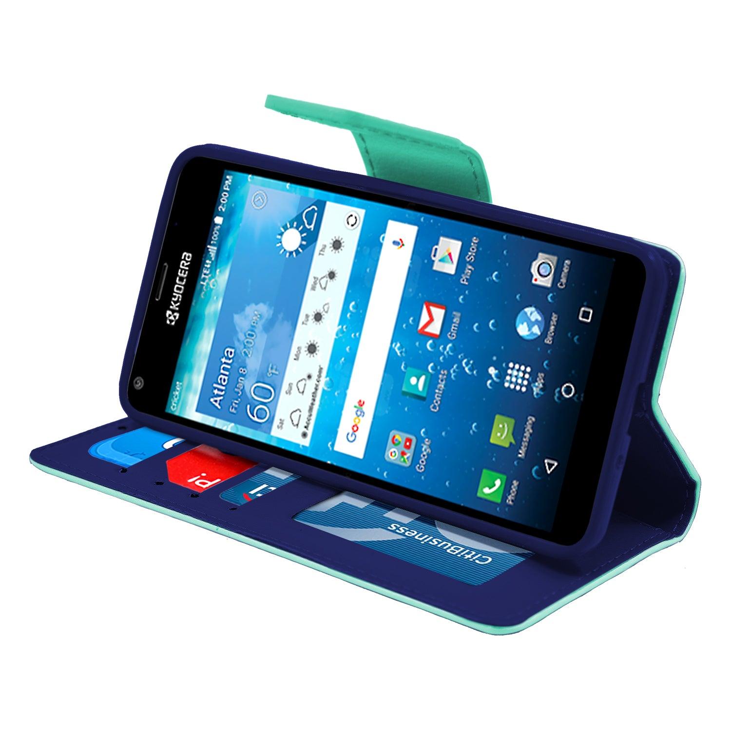 Kyocera Hydro View / 6742 Folio Leather Wallet Pouch Case by Modes   mobileiGo.com