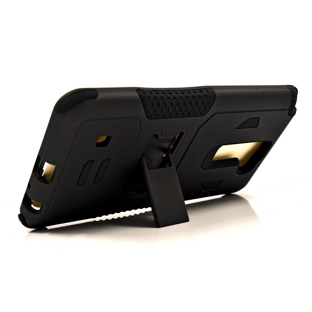 LG G Stylo 2 Plus / MS550 Impact Silicone Case Dual Layer with Stand by  Modes  mobileiGo.com