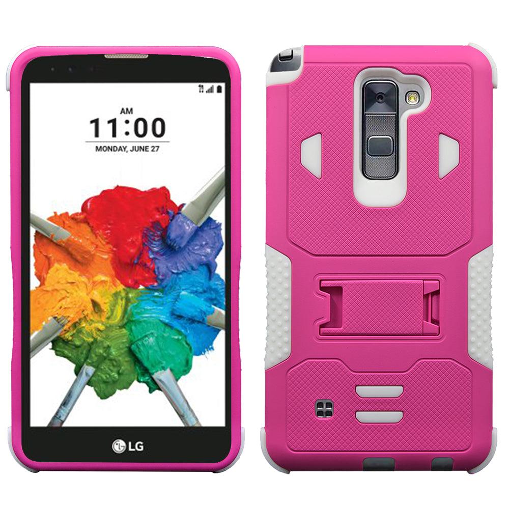 LG G Stylo 2 Plus / MS550 Impact Silicone Case Dual Layer with Stand by  Modes – mobileiGo.com