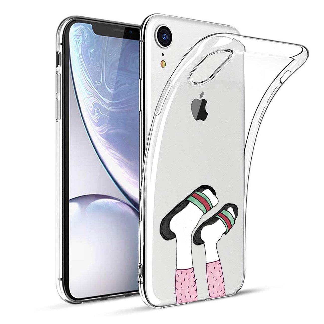 Reiko Apple iPhone XR Designer Air Cushion Case With Cartoon Feet