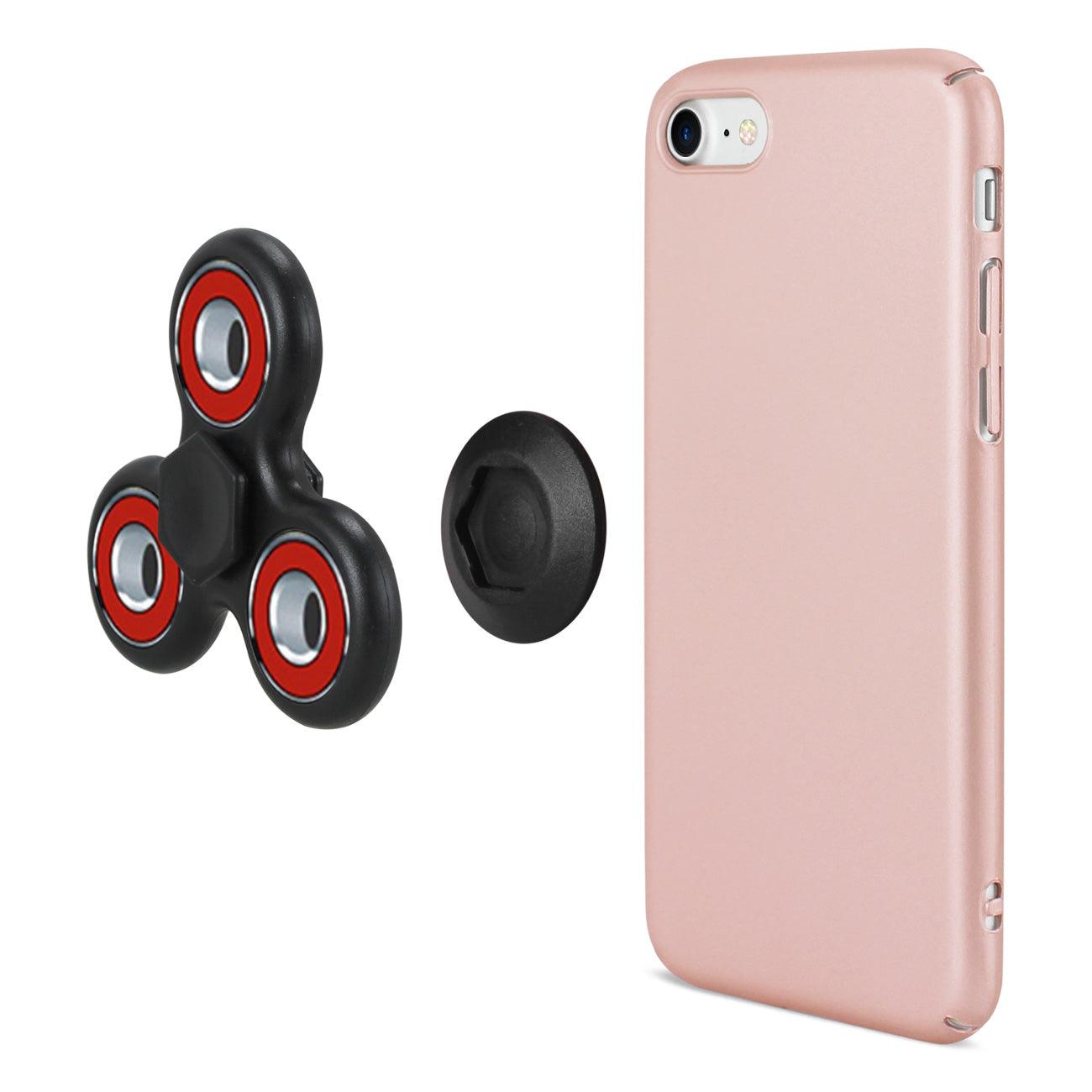 Reiko iPhone 7/6/6s Case with LED Fidget Spinner Clip On (Rose