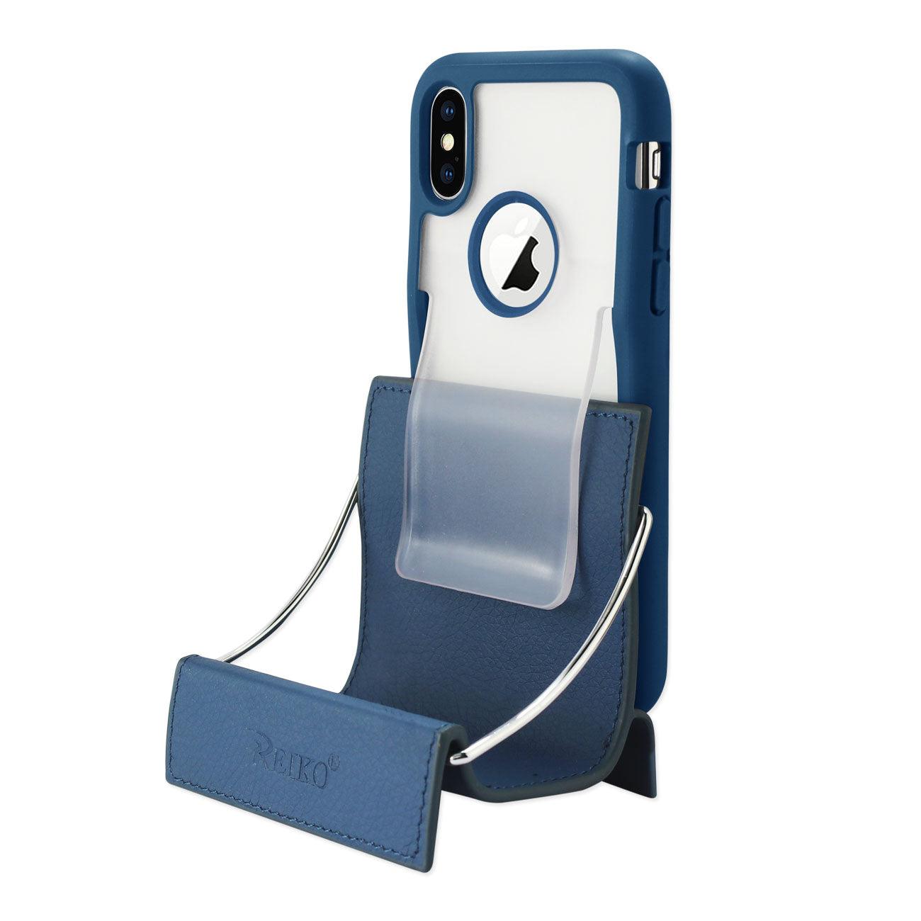 Reiko iPhone X Belt Clip Polymer Case In Clear Blue