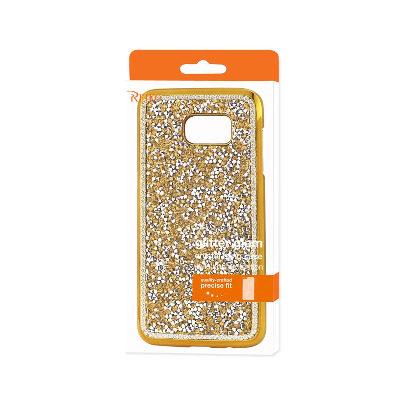 Samsung Galaxy S7 Edge Jewelry Bling Rhinestone Case In Gold